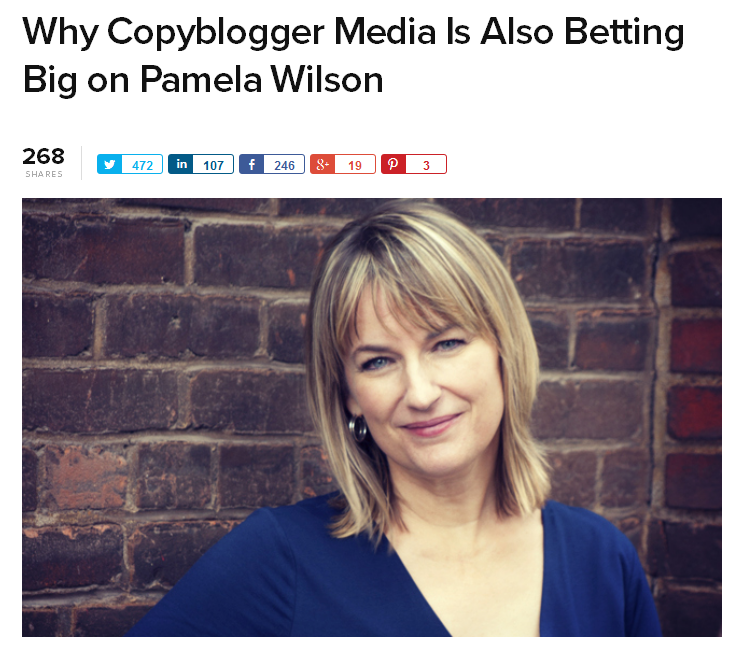 Why Copyblogger Media Is Also Betting Big on Pamela Wilson 